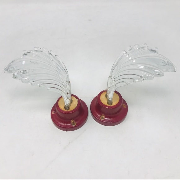 Art Deco Vintage Red Glass Curtain Holder …